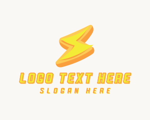 Power Lightning Electricity logo design