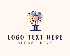 Party Store - Balloon Birthday Box logo design