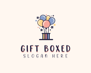 Balloon Birthday Box logo design