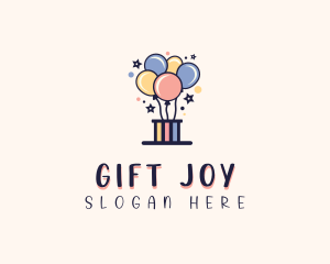 Balloon Birthday Box logo design