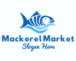 Blue Tuna Fish logo design