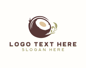 Coco Sugar - Organic Coconut Tropical logo design