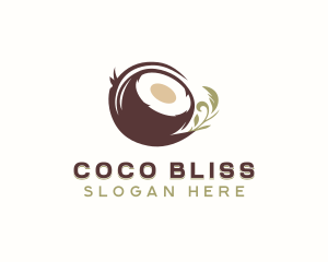 Coconut - Organic Coconut Tropical logo design