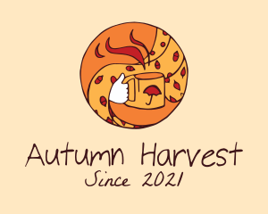 Autumn Hot Tea  logo design