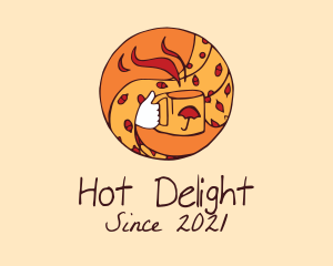 Autumn Hot Tea  logo design