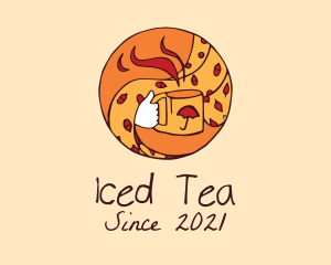 Autumn Hot Tea  logo design