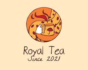 Autumn Hot Tea  logo design