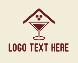 Champagne - Cocktail Glass Pub logo design