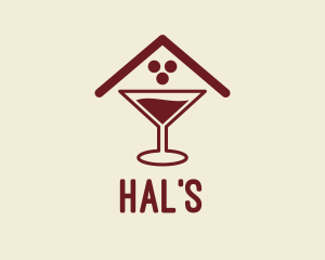 Cocktail Glass Pub  Logo
