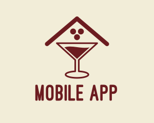 Cocktail Glass Pub  Logo