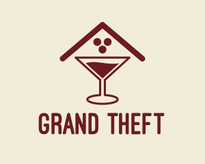 Brandy - Cocktail Glass Pub logo design