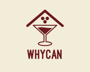 Wine Bar - Cocktail Glass Pub logo design