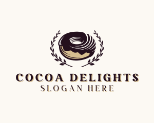 Choco Donut Dessert logo design