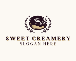 Choco Donut Dessert logo design