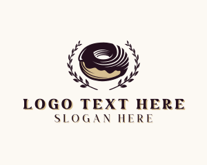 Wreath - Choco Donut Dessert logo design
