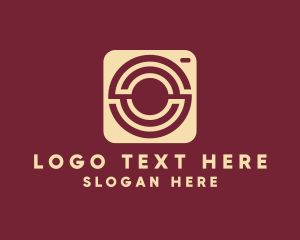 Labyrinth Maze Instant Camera logo design