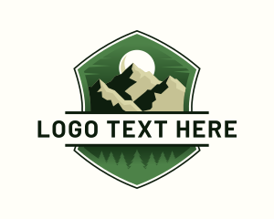 Shield - Mountaineering Peak Forest logo design