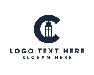 Urban Letter C Building logo design