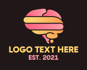 Teaching - Big Brain Gradient logo design