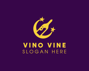 Wine - Wine Moon Bar logo design