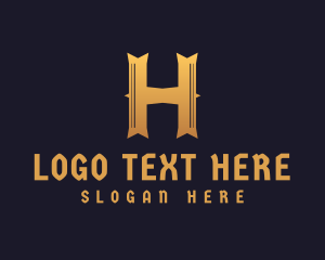 Letter H - Pub Bar Brewery logo design