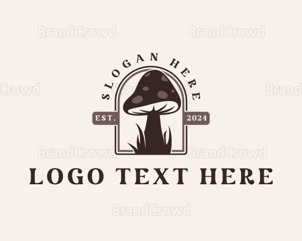 Mushroom Garden Nature Logo