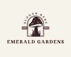 Mushroom Garden Nature logo design