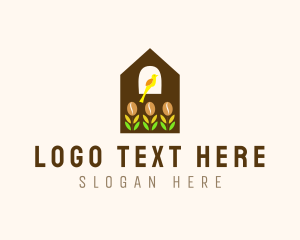 Coffee Bean - Natural Coffee Cafe logo design