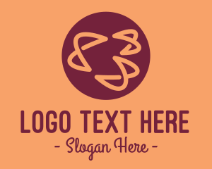 Maroon - Abstract Round Scribbles logo design