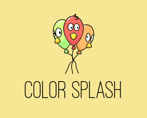 Colorful Balloon Bird  logo design