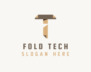 Fold - Paper Fold Document Letter T logo design