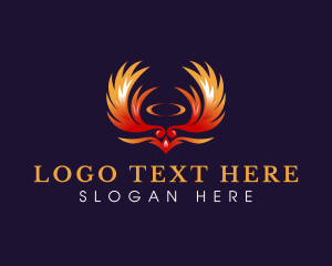 Winged - Wings Angel Halo logo design