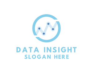 Statistic - Growth Chart Circle logo design