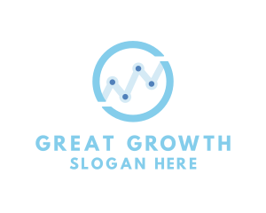 Growth Chart Circle logo design