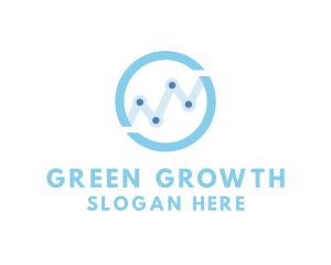 Growth Chart Circle logo design