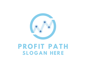 Profit - Growth Chart Circle logo design