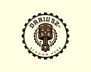 Durability - Engine Piston Gear logo design