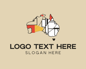 Abstract - Abstract Australia Map logo design