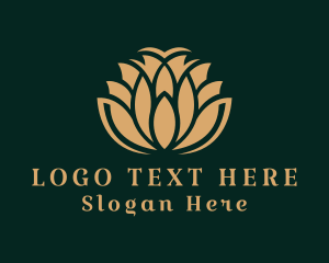 Healing - Deluxe Floral Spa logo design