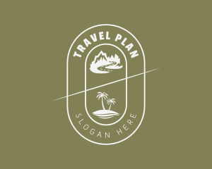 Itinerary - Hipster Tourist Place logo design