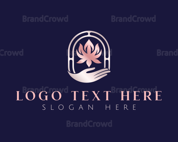 Lotus Flower Hand Logo