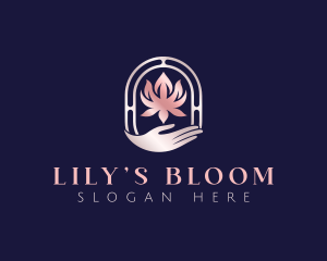 Lily - Lotus Flower Hand logo design