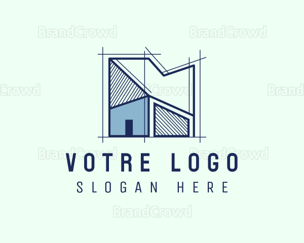 Warehouse Building Architecture Logo