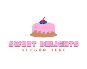 Blueberry Cherry Cake logo design