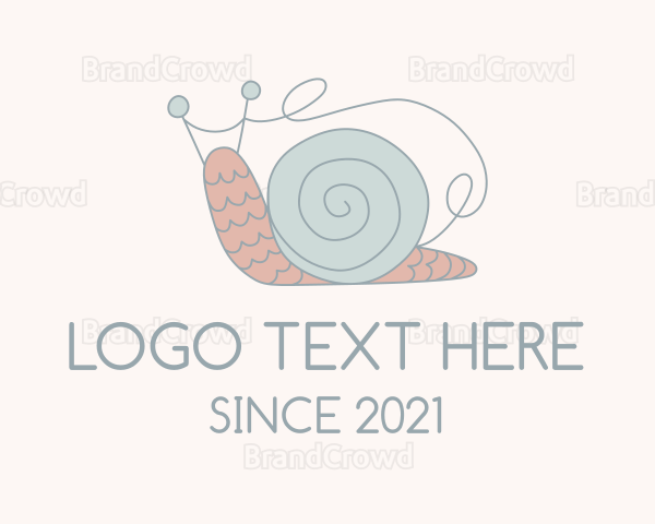 Snail Yarn Ball Crochet Logo