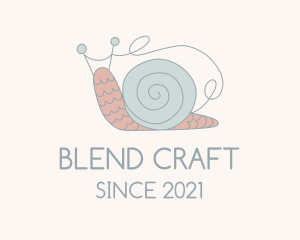 Interweave - Snail Yarn Ball Crochet logo design