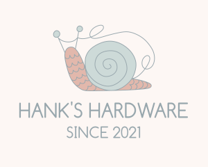 Hank - Snail Yarn Ball Crochet logo design