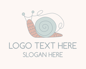 Snail Yarn Ball Crochet  Logo