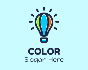 Multicolor Balloon Bulb Logo