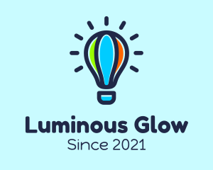 Illumination - Multicolor Balloon Bulb logo design